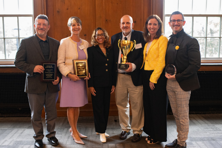 President White, VP Kwas and alumni awards winners