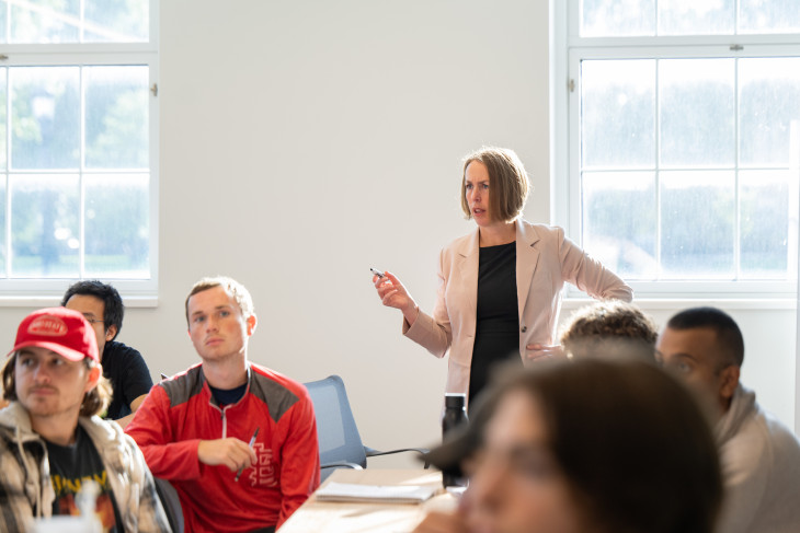 Classroom scene during lecture