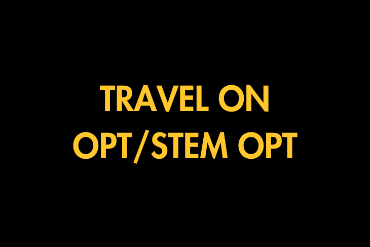 Travel on OPT/STEM OPT