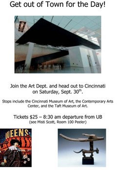 Art Department Cincinnati Trip flyer