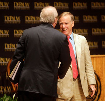 Karl Rove and Howard Dean debated in September 2009.