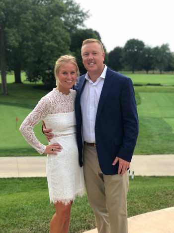 Reid and Jamie Catton Garlock on a golf course